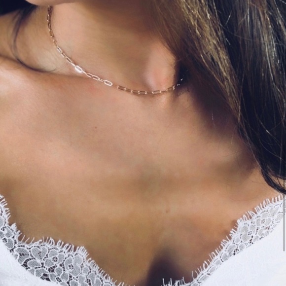 Gold Filled Chain Link Choker Necklace - Picture 6 of 8